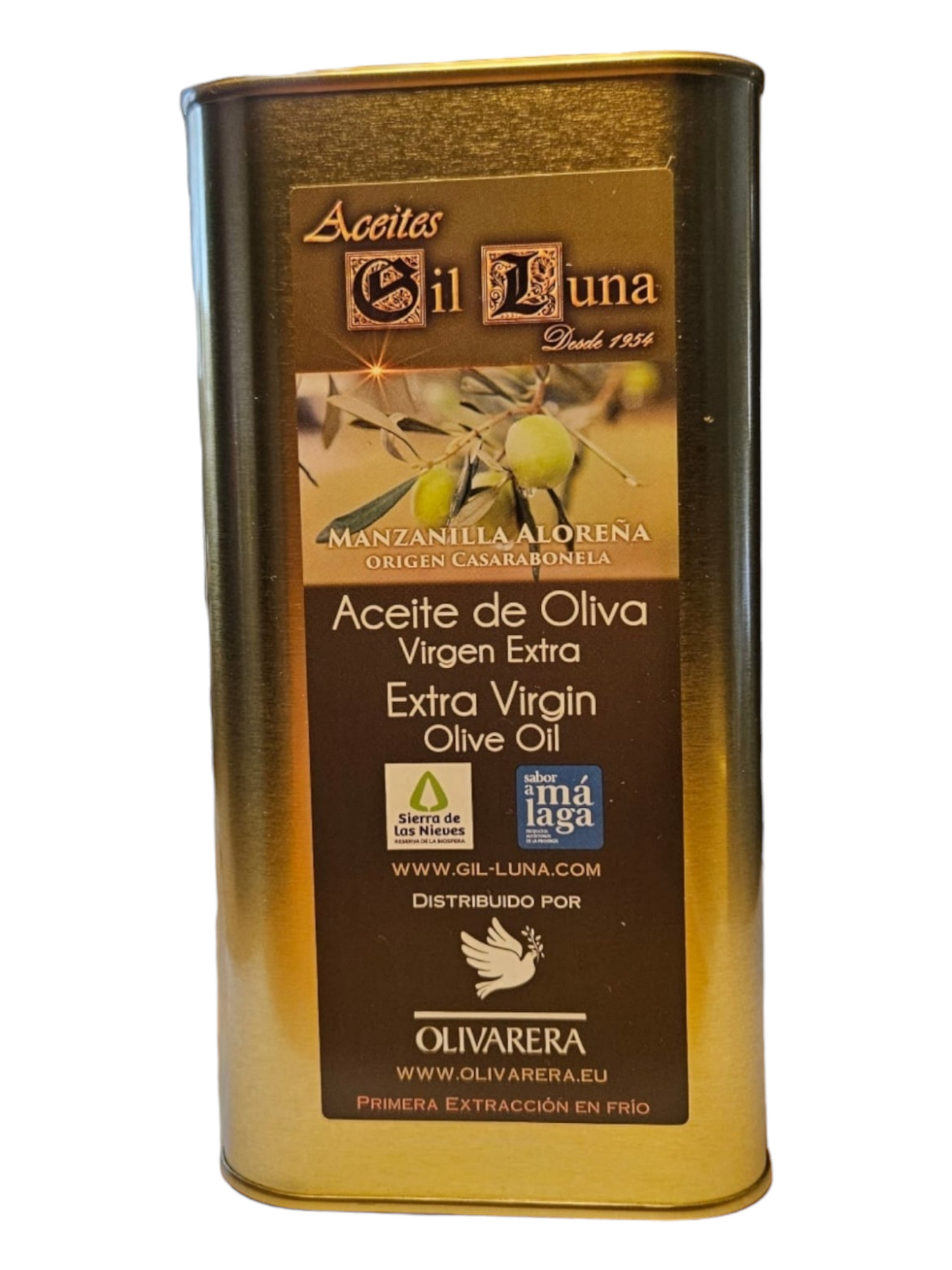 Manzanila Aloreña Extra Vierge Olijfolie - 1L blik - Olivarera