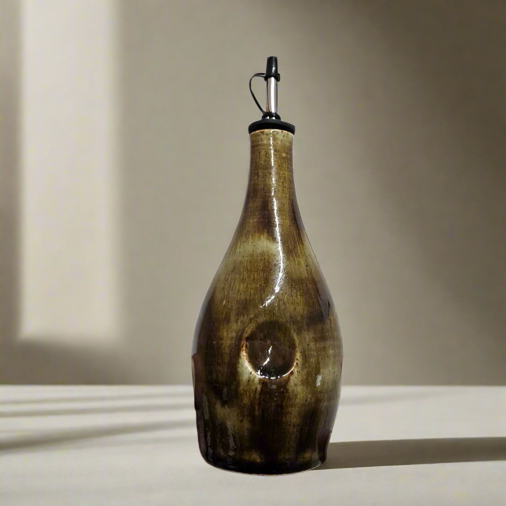 Olijfoliefles nr 4, handgemaakt