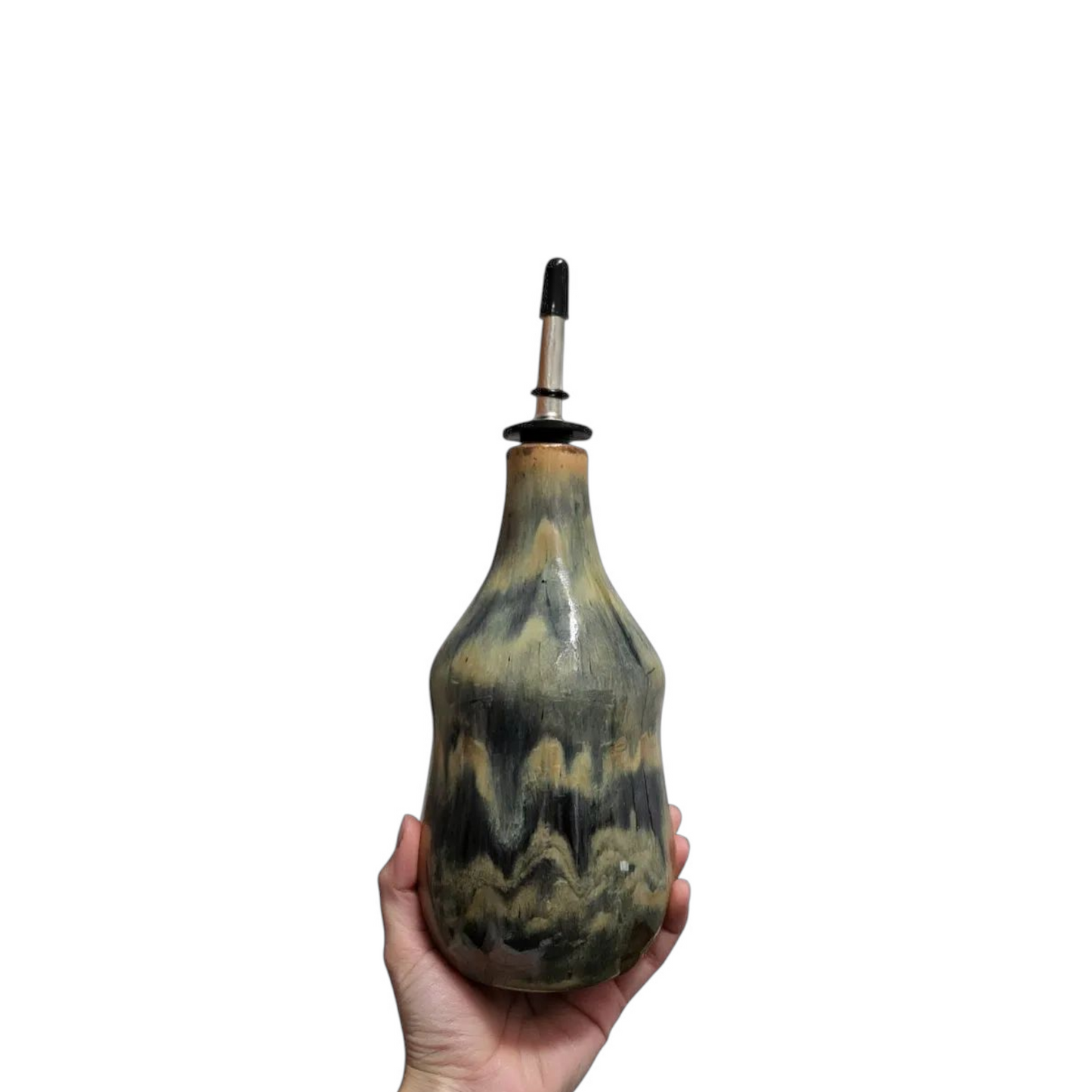 Olijfoliefles nr 2, handgemaakt