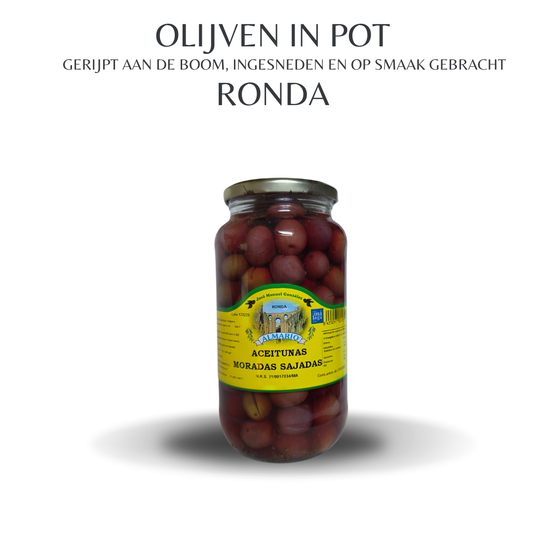 Manzanilla Aloreña olijven - Aceitunas Moradas Sajadas - Ronda
