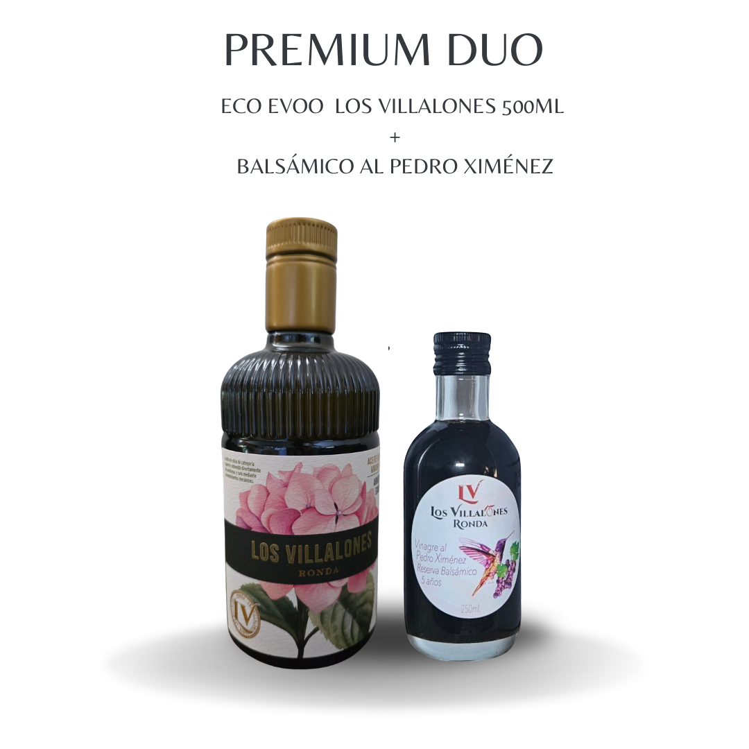 Premium Duo 1 : Los Villalones Arbequina Olijfolie & Balsamico Pedro Ximénez