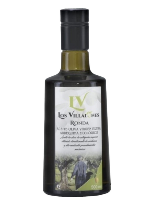 Biologische Arbequina Extra Vierge Olijfolie- fles 500ml