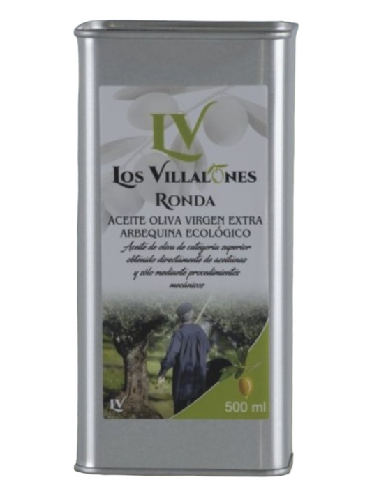 Arbequina Biologische Extra Vierge Olijfolie - Los Villalones - blik 500ml