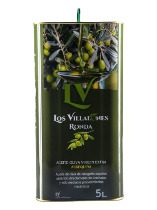 Los Villalones 5L Biologische Arbequina Olijfolie Extra Vierge