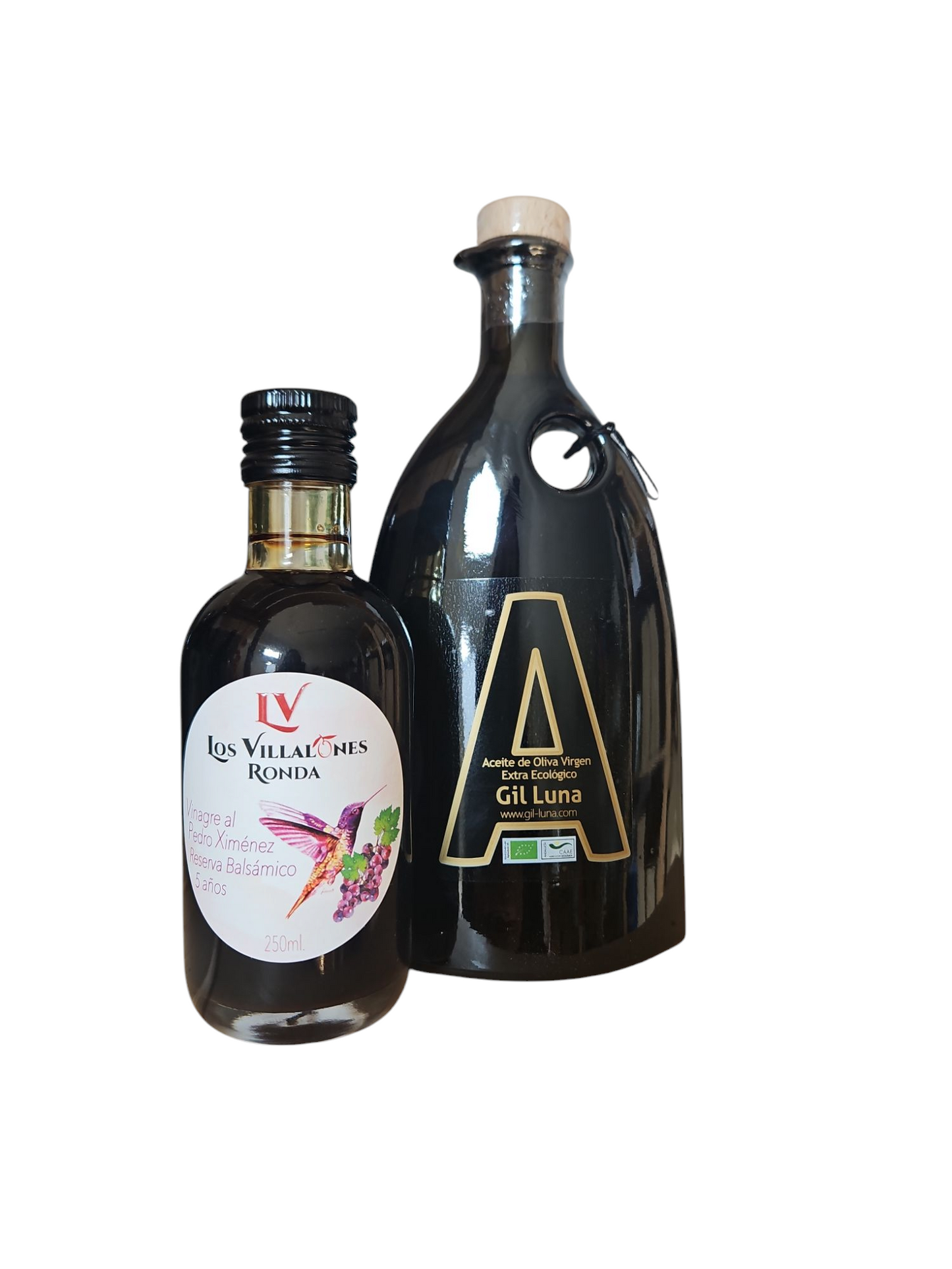 Premium Duo: Fles Gil Luna biologische Olijfolie & Balsamico Pedro Ximénez