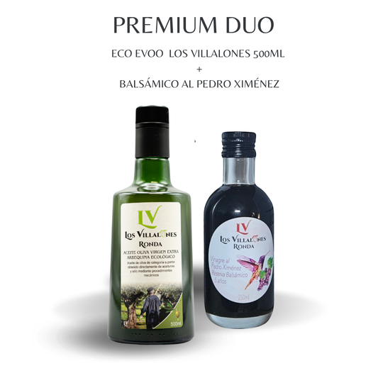 Premium Duo 1 : Los Villalones Arbequina Olijfolie & Balsamico Pedro Ximénez