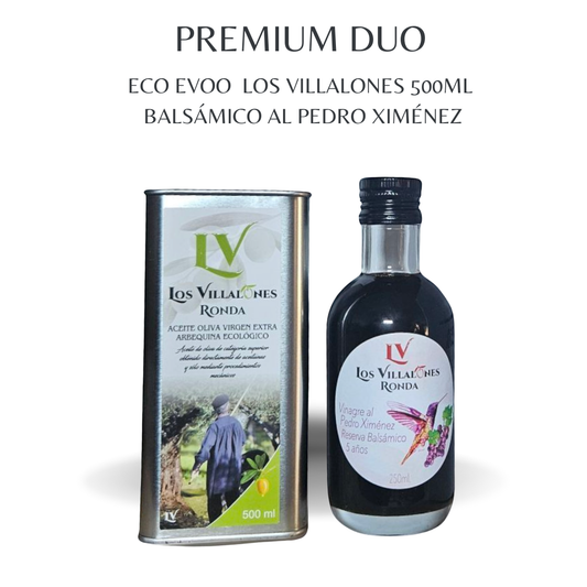 Premium Duo 2: Los Villalones Arbequina Olijfolie & Balsamico Pedro Ximénez
