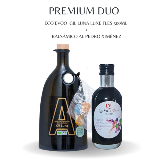 Premium Duo: Gil Luna biologische Olijfolie & Balsamico Pedro Ximénez